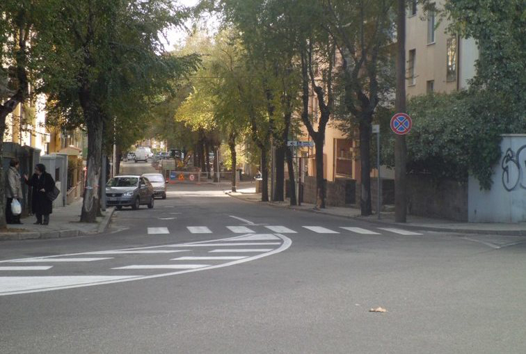 L'incrocio dove è finita la corsa della 147